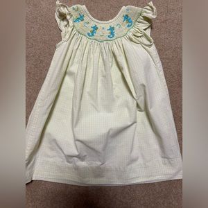 Smocked seahorse dress size 2T perfect for the beach!